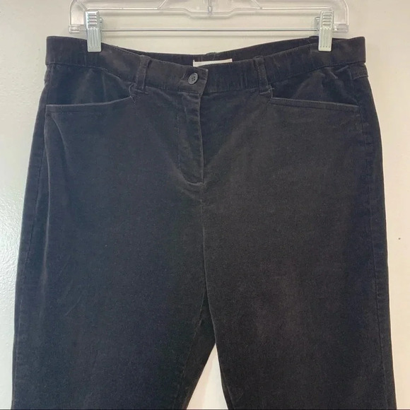 Orvis Cordory Pants Woman 10 Dark Brown Straight Leg Cotton Spandex Pockets Work - Picture 2 of 10